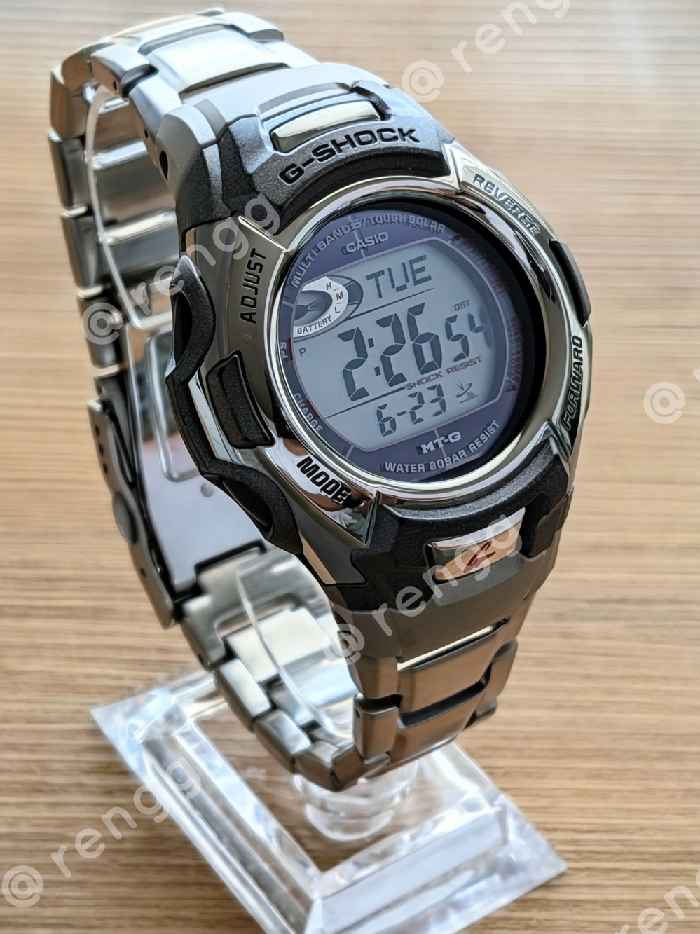 Casio G-Shock MTG Silver Digital Sports Watch Solar Powered Wave Ceptor
